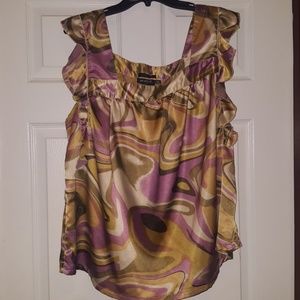 Sleeveless Ruffle Detail Blouse